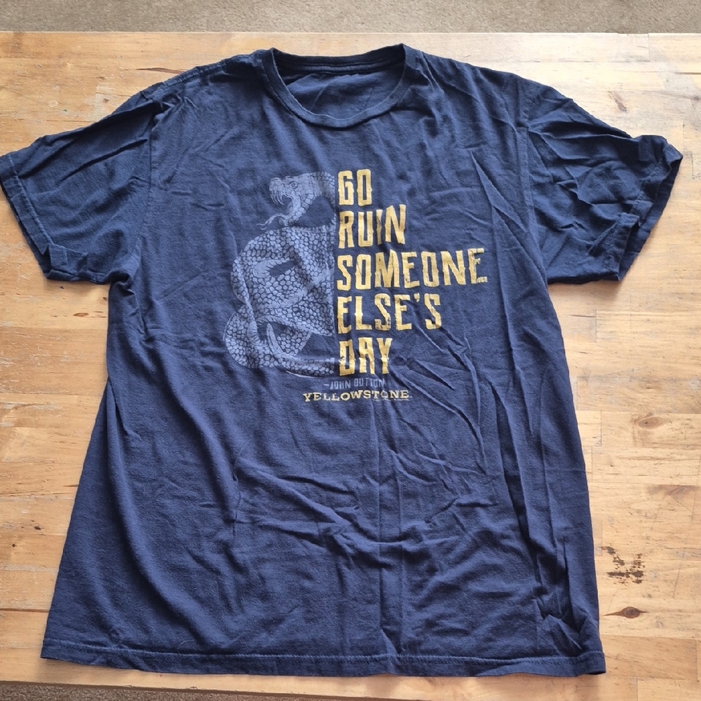 Navy Graphic Tee with Bold Print